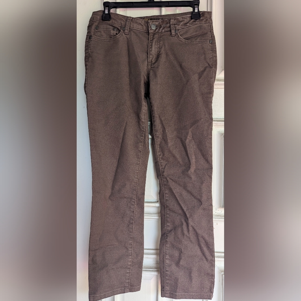 Prana Kara Womens Maroon Mid Rise Stretch Denim Skinny Jeans 4/27